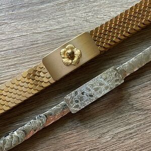 Pair Of Vintage Metal Belts